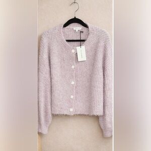 Elegant Lavender Cardigan Sweater
